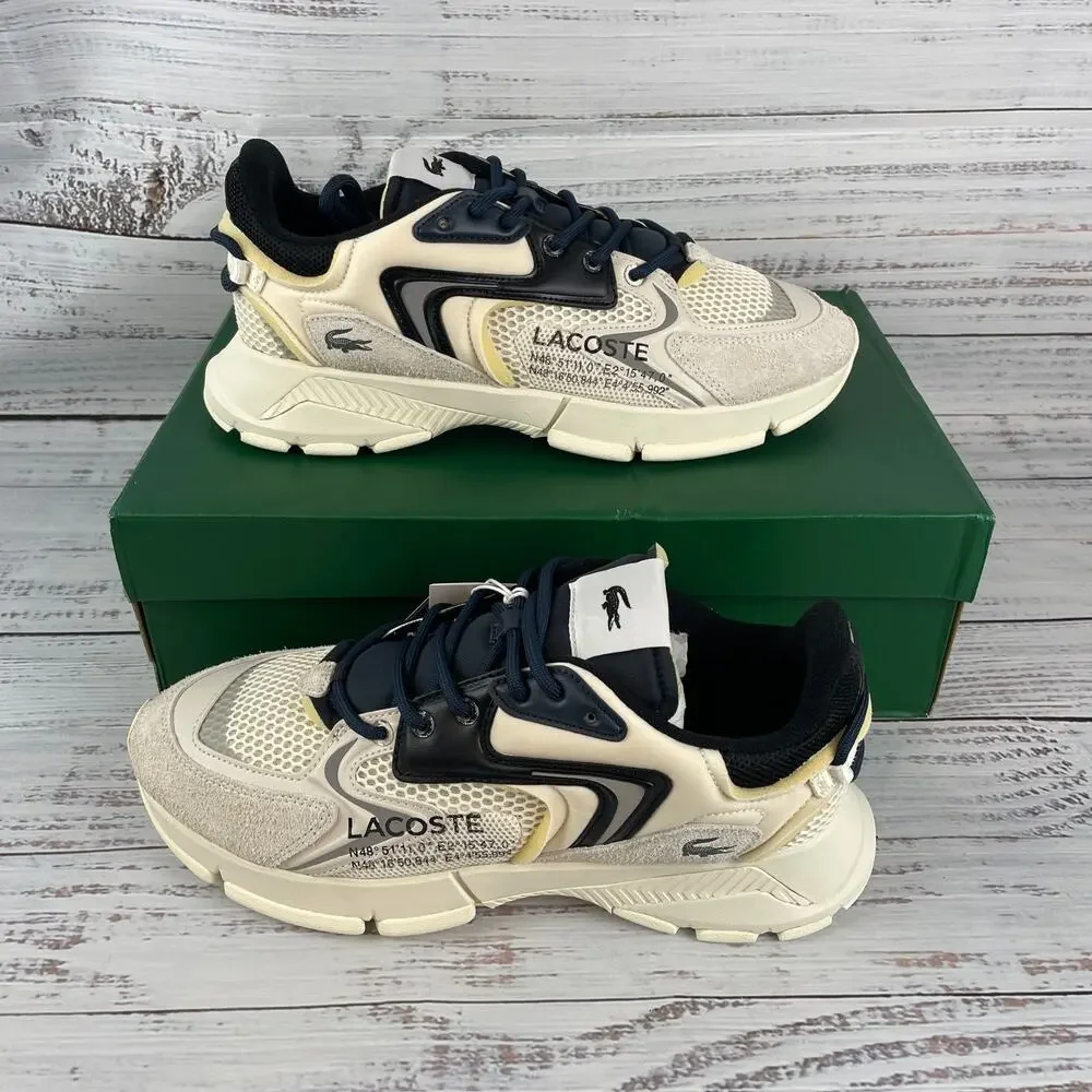 Lacoste L003 Neo Mens US 11 Sneakers Off White Black